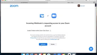 How to install incoming webhook in Zoom chat?