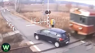 Tragic! Ultimate Near Miss Video Of Train Crashes Filmed Seconds Before Disaster Makes You Terrified