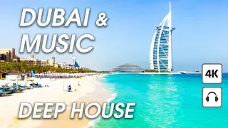 Dubai 🇦🇪 Top 3 Beaches in Dubai & Deep House Music [ 4K ] Walking Tour Compilation