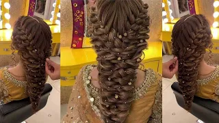 Kashees Bridal Hairstyle for long hair || Kashees Braid Hairstyle step by step tutorial ||