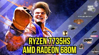 AMD Ryzen 7 7735HS + AMD Radeon 680M | 10 Games Test [Gaming Benchmarks]