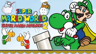 SUPER MARIO WORLD: SUPER MARIO ADVANCE 2 - Full Game (100%, All Dragon Coins & Exits) (As Luigi)