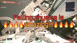Cyberpunk 2077 - another amazing falling physics!! Cyberpunk is insane!!Best game ever  let’s goooo!