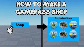 HOW TO MAKE A GAMEPASS SHOP 🛠️ Roblox Studio Tutorial