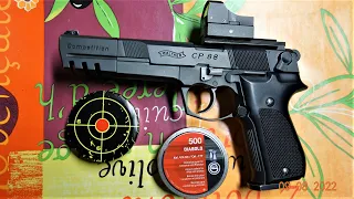 Plinking avec Walther CP88 Compétition  à 10 mètres