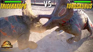 Triceratops vs Torosaurus - Who is Stronger? Jurassic World Evolution 2 | JWE2