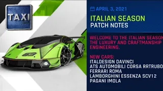 Asphalt 9 - Comments on Reading the Italian Season Patch Notes