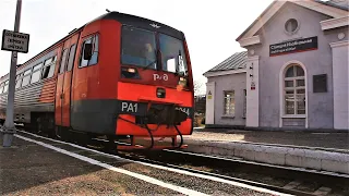 Отправляется ПРИГОРОДНЫЙ ПОЕЗД. Стереозвук. SUBURBAN TRAIN departs. Stereo sound.