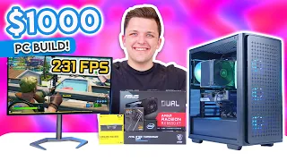 Budget $1000 Gaming PC Build 2023! 💰 [Full Build Guide w/ 1080p Benchmarks]