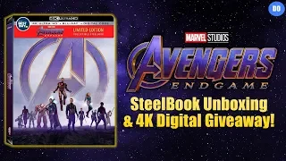 Avengers Endgame Best Buy Exclusive 4K UHD Blu-ray SteelBook Unboxing & Digital Giveaway