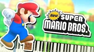 New Super Mario Bros. - Overworld (Walking the Plains) Piano Tutorial Synthesia