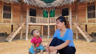 Full video 80 Days: mother and son building a wooden house, harvesting agricultural products to sell