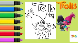 Learn How To Color Trolls World Tour Poppy & Branch | Latest Coloring Pages For Kids