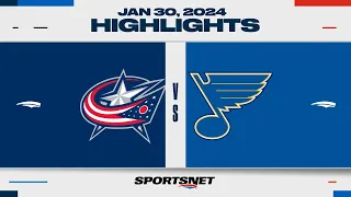 NHL Highlights | Blue Jackets vs. Blues - January 30, 2024