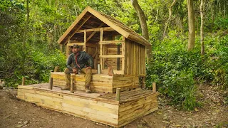 BUSHCRAFT Building Solo Pallet Log Cabin House Use Boards Wood Part I
