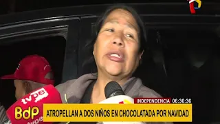 Independencia: conductor de camioneta embiste a dos niñas en chocolatada navideña