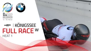 Full Race Women's Skeleton Heat 1 | Königssee | BMW IBSF World Championships 2017