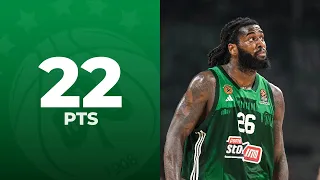 Mathias Lessort (22 points) - Panathinaikos - Maccabi Playtika Tel Aviv 87-91 / Playoffs - Game 1