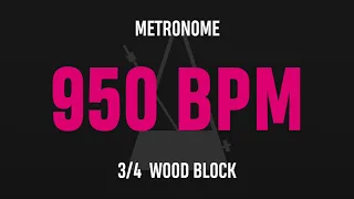 950 BPM 3/4 - Best Metronome (Sound : Wood block)