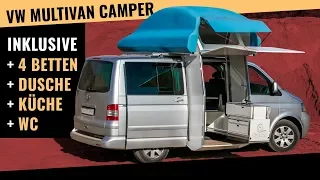 Volkswagen Multivan Campervan 👆 ready to go camping with your entire family!