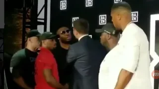 FULL FACE OFF: ANTHONY JOSHUA VS JARRELL MILLER HEATED EXCHANGE!!!