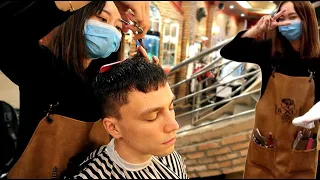 ASMR Best Hair Cut in My Life in Luxury Vietnamese Barbershop and Head Massage