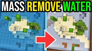 How To Mass REMOVE WATER in Minecraft PS/Xbox/PE