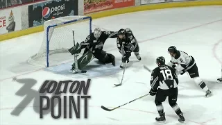 Colton Point keeps the Steelheads alive in Overtime against Rapid City with a huge stick-save