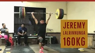 160KG Double Clean And Single Jerk by Jeremy Lalrinnunga