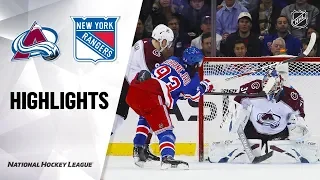 NHL Highlights | Avalanche @ Rangers 1/7/20