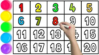 Coloring Numbers Page | Read and Write Numbers for kids | Ks Art