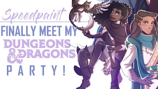 [SPEEDPAINT - VOICEOVER] Meet my new DnD Party !