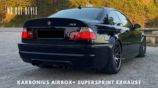 E46 M3 CSL Karbonius Airbox + SuperSprint Race Exhaust Sound