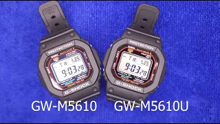 เปรียบเทียบนาฬิกา Casio G-Shock รุ่น GW-M5610 และ GW-M5610U