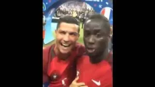 Криштиану Роналду и Эдер селфи Видео После победы ЕВРО-2016
