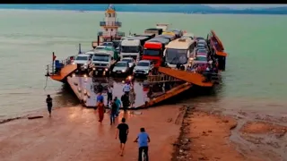 Travessia da Balsa rio tapajós Itaituba-pa/Miritituba-pa  #embarcações