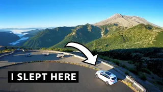 CAMPING IN A BMW X5 ON TOP OF A MOUNTAIN