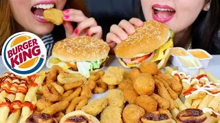 ASMR BURGER KING WHOPPER, CHICKEN FRIES, ONION RINGS, CHEESY TOTS 버거킹 햄버거 리얼사운드 먹방 | Kim&Liz ASMR