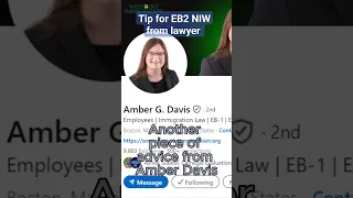 Tip for EB2 NIW green card applicants  from attorney #usimmigration #eb2niw #greencard