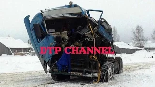 ДТП и аварии с грузовиками зимой часть 2