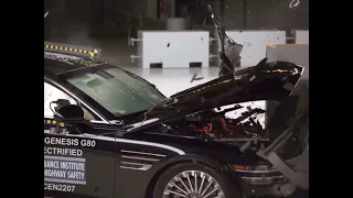 2023 Hyundai Genesis Gv 80Electrified IIHS Car Crash Test and RESULTS .Car crash G80