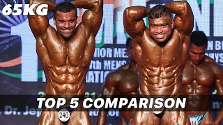 65 Kg Weight Category Mr INDIA 2019 - Top 5 Comparison