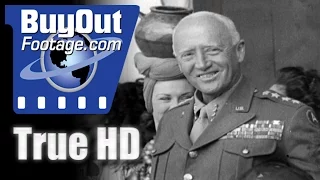 General George S. Patton with 10th Armored Div. | HD Stock Footage