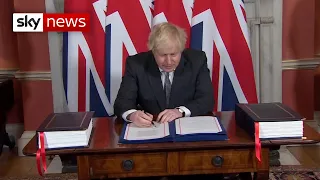 Brexit: Boris Johnson signs trade deal with EU