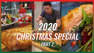 2020 CHRISTMAS SPECIAL (Part 2): Salmon Wellington with Christmas Salad | Sherson Lian