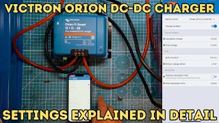 Victron Orion-Tr Smart DC-DC Charger settings explained in detail