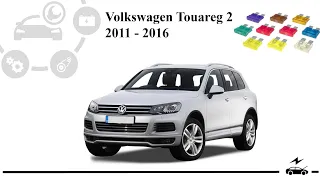 Fuse box diagram Volkswagen Touareg 2G and relay with assignment and location