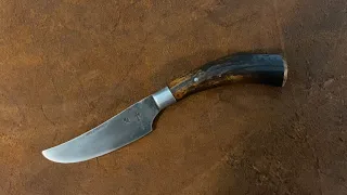 Skinning knife from old hayrake tine