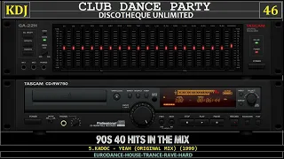 90s - 40 Dance Mix (Eurodance - House - Rave - Trance)(Club Dance Party 46)(KDJ 2022)