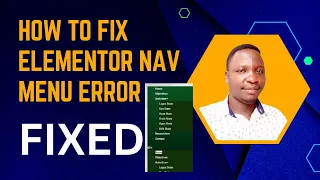 How to fix elementor nav menu error #shorts